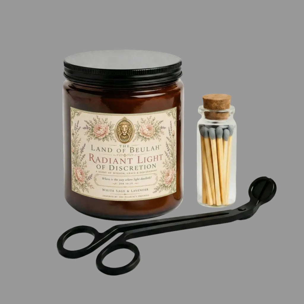 LIGHT OF DISCRETION CANDLE SET™ — Scented Jar Candle with Matches & Wick Trimmer