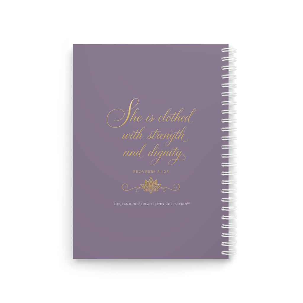 Spiral Notebook — Beloved Inspirational Journal with "She is clothed with strength and dignity" Scripture