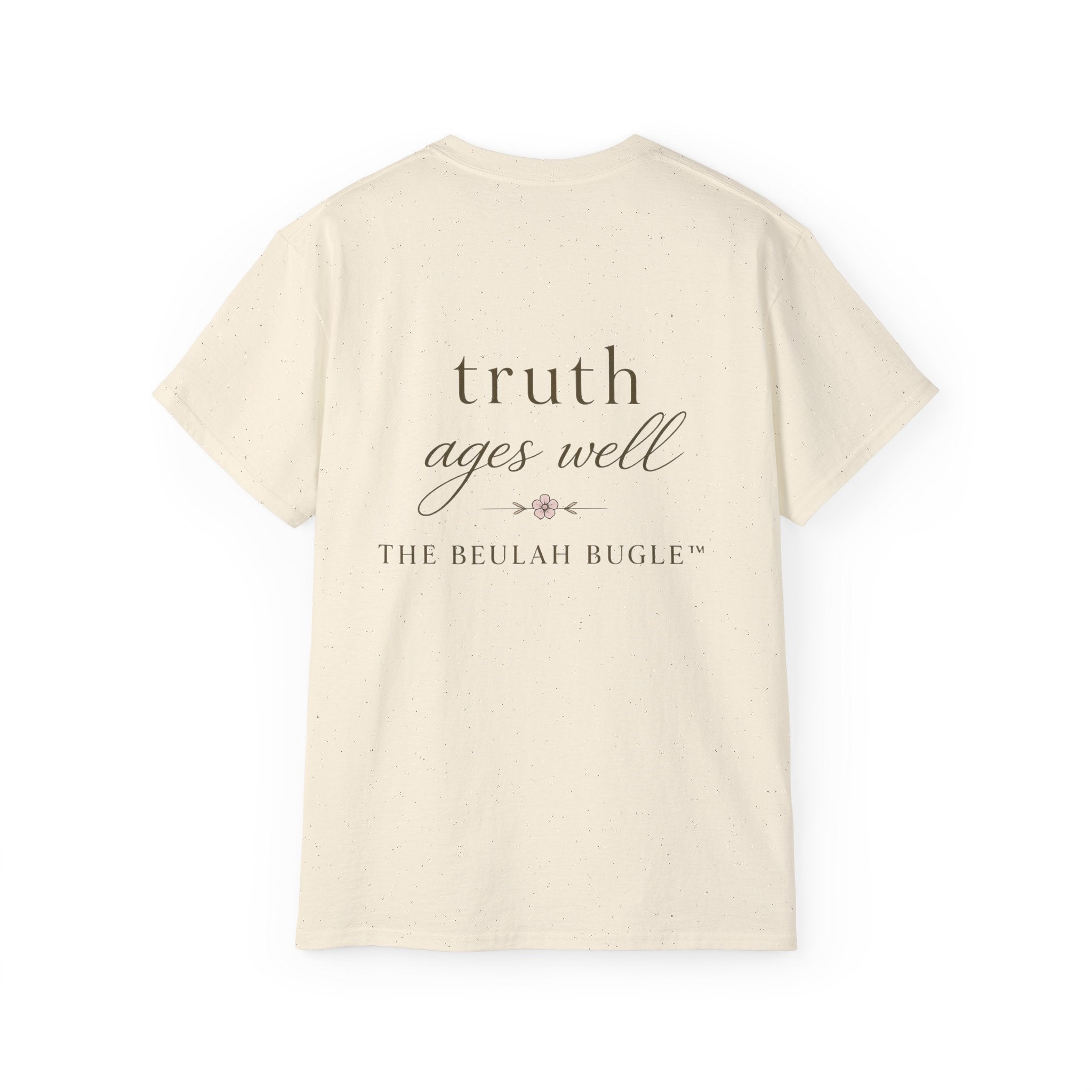 THE BEULAH BUGLE VINTAGE FLORAL TEE — "Truth Ages Well" Cotton T‑Shirt