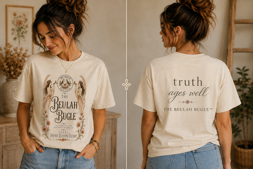 THE BEULAH BUGLE VINTAGE FLORAL TEE — "Truth Ages Well" Cotton T‑Shirt