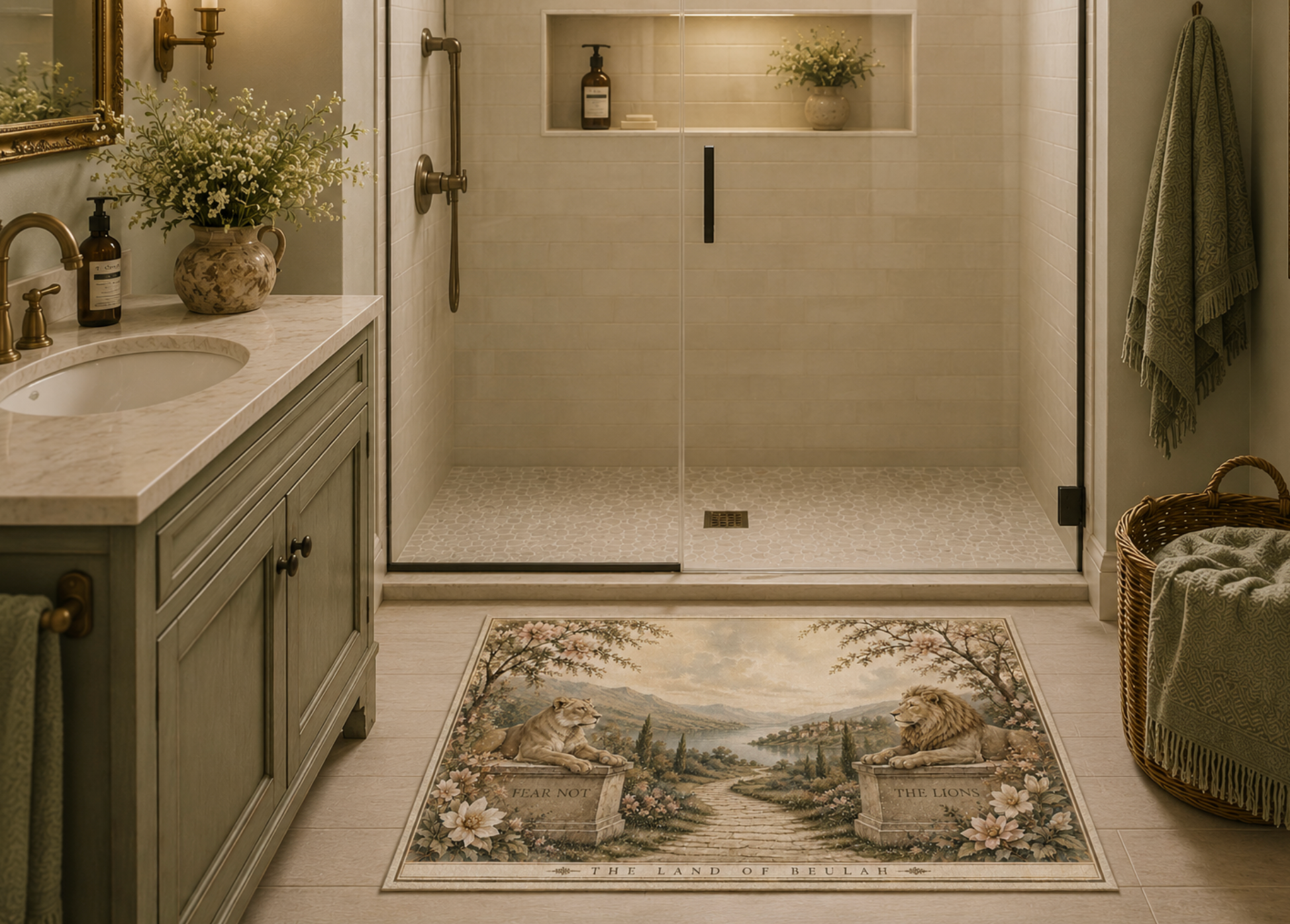 The Trial of Faith™ Indoor/Outdoor Mat Heirloom Linen